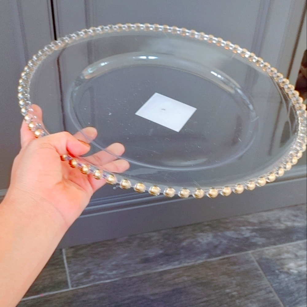 Gold large plate plastic